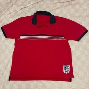 Vintage Red England Polo Shirt Size M